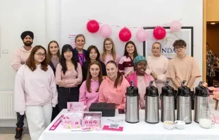 Event and Hospitality Management students who hosted the Big Pink Coffee Morning