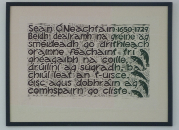 <span class="semi"><a href="/artgallery/artwork/view/64">Extract from poem by Sean O'Neachtain (print 1 of 3) ( Lino Cut 2002 )</a></span>