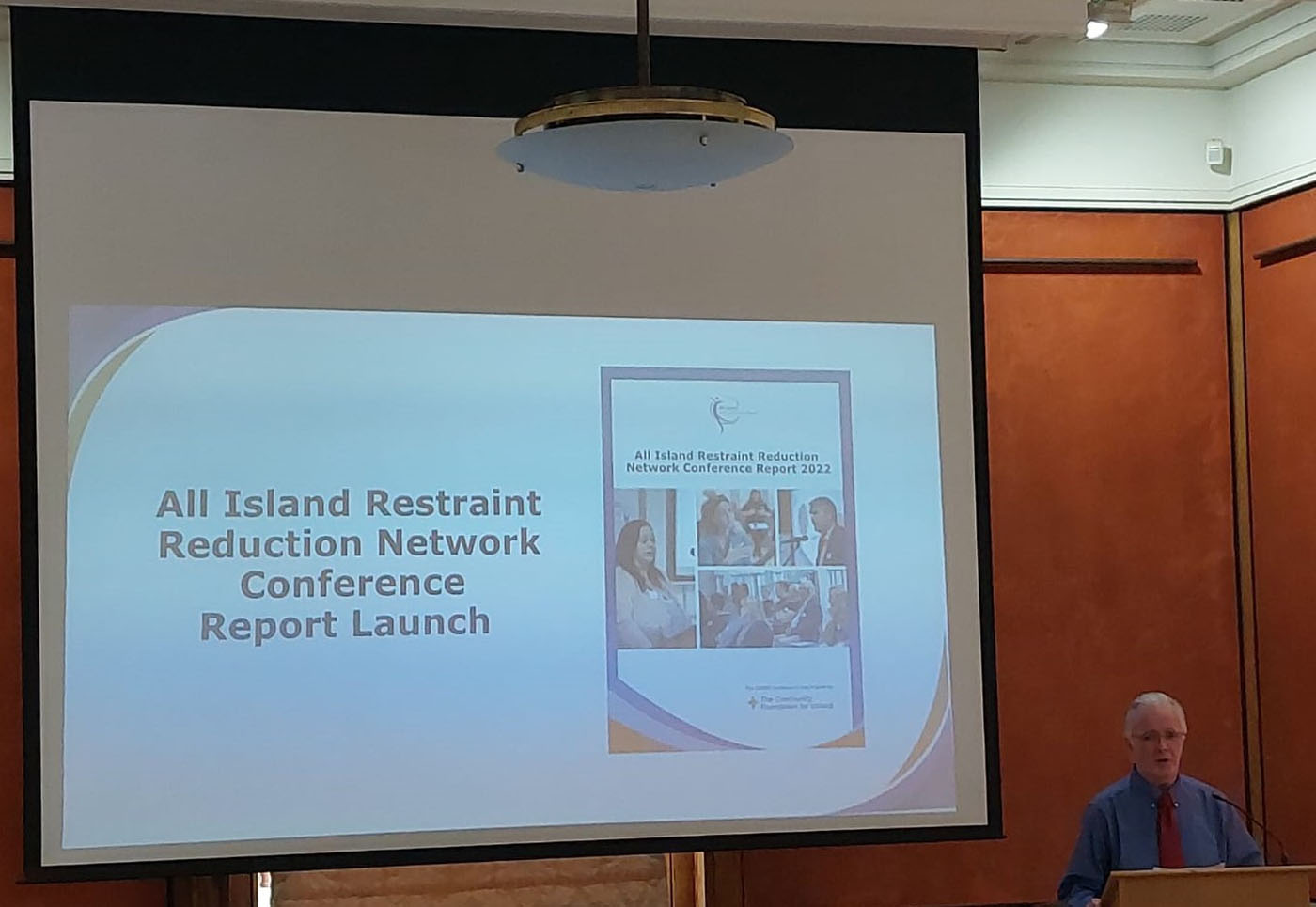 Dr. Kevin McKenna at the All Island Restraint Reduction Network Conference