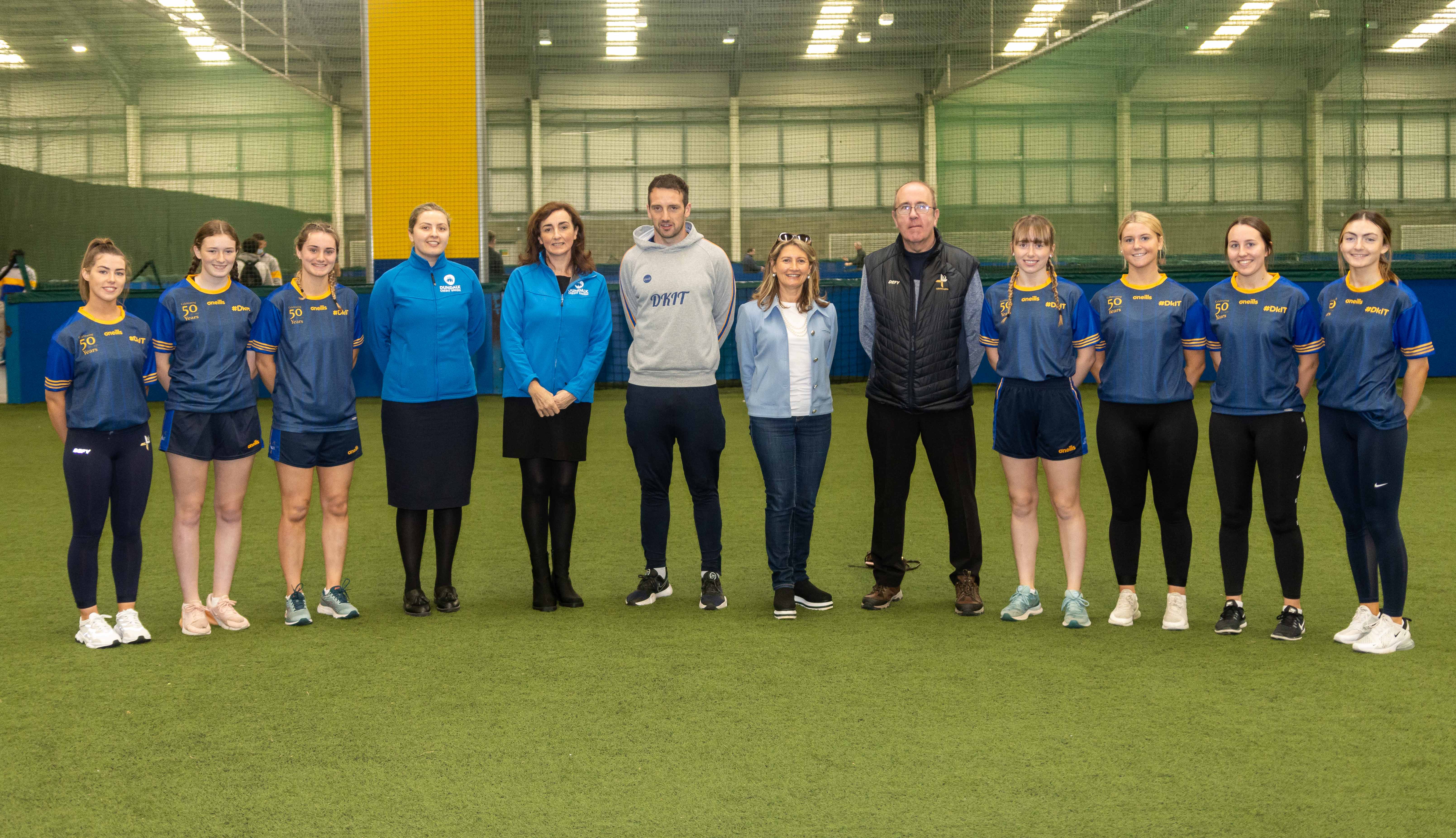 Aisling O Doherty, Rebecca Lambe Fegan, Niamh Rice, Megan Hughes (Dundalk Credit Union), Geraldine Johnston (Dundalk Credit Union), Derek Crilly (DkIT), Martina Nolan (Louth LGFA), Liam O’Neill (Louth LGFA), Lauren Boyle, Caitlin O Reilly, Amy Farrell, Mia Duffy