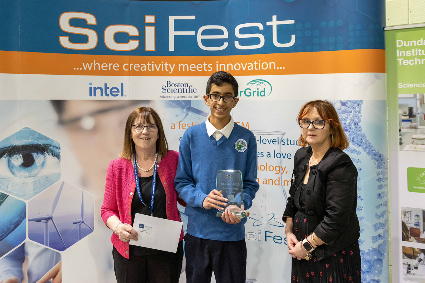 Shelia Porter, Scifest, Sami Khan Ardgillan Community College, Dr Fiona Lawless