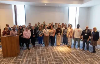  Staff and students involved in the MBS in Responsible Entrepreneurship at the launch of the programme