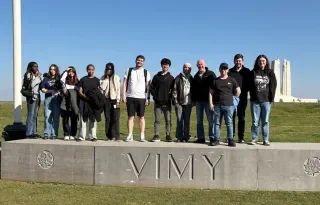 10 computing students with lecturers at IUT Lens, France