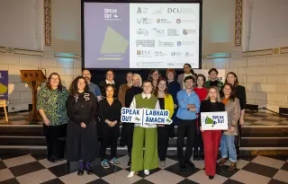 Representatives from Irish HEIs at the release of national data from Speak Out 