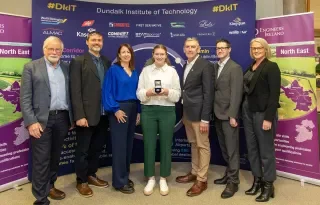 Rebecca Lambe Fagan, winner of the Peter Rice Award, with judges  