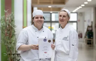 Daniela Schmidova with lecturer Rosemary Leonard