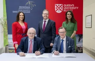 Representatives of the HEA and DFHERIS at the signing of the Heads of Agreement