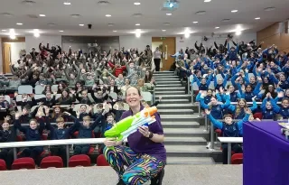 Ruth Perkins during the Science Made Simple show