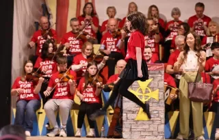 Performers during ‘Ollie for the Áras’ in 2025