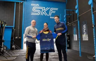 Derek Crilly and Brian Og Corr at SKF Dundalk