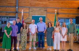Dr Daithi Kearney with Minister O' Sullivan T.D, representatives of The Irish Embassy in Kenya and Comhaltas Ceoltóirí Éireann