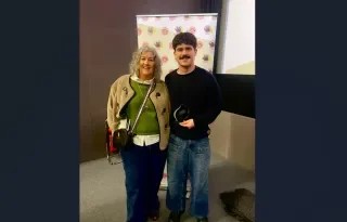 Donagh Walsh with his mother