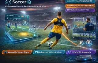 SoccerIQ, image of soccer players and data analytics