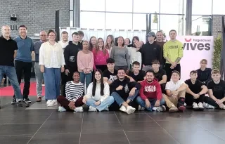 DkIT Software development students at the launch of an Erasmus Blended Intensive Project (BIP) hosted on campus at VIVES University of Applied Sciences