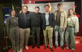 Film students at the premiere of Chasing Millions in Dundalk