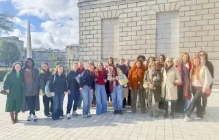 The group on their visit to the National Gallery of Ireland