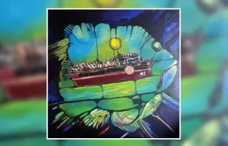 ‘Migration’: original art work, acrylic on canvas