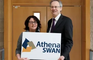 DkIT President, Michael Mulvey PhD with newly appointed Athena SWAN Project Coordinator at DkIT Ciara O’Shea.