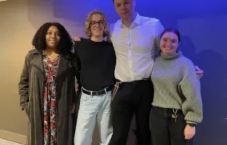 Bressie with DkIT students