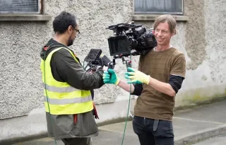 DkIT Lecturer Colm Mullen on the set of The Troubles a Dublin Story 