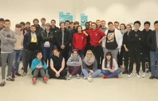 The Irish and French students who participated in the workshop.
