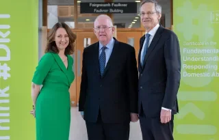 [From left] Head of School of Health & Science at DkIT, Dr Edel Healy, Minister for Justice & Equality, Charlie Flanagan, TD and DkIT President, Michael Mulvey, PhD, pictured today at the ‘The Changing Landscape of Domestic Abuse – a Multiagency Perspective’ conference in DkIT on Tuesday 29th October 2019.