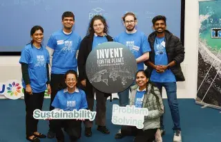 DkIT student Christopher Dmello with other members of the winning team