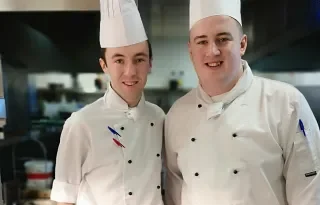 Aaron Conlon and Glenn McCourt, 3rd Year Culinary Arts students participate in DkITCHEN 2019