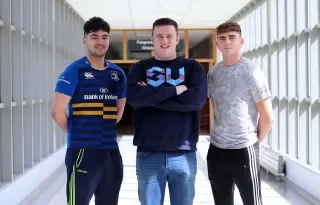 (L-R) VP of Welfare and Equality; Taidgh Kavanagh, President; Glenn McCourt and VP of Student Engagement; Christopher O'Neill.