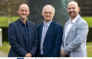 Dr Tim McCormac, Head of Research and Graduate Studies, Diarmuid O'Callaghan, DkIT President, Aidan Browne, Head of Business Development & Innovation 