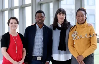 Pictured left to right: Dr. Bernadette Brereton of the Sanctuary Group at DkIT; DkIT student Archie Sita; Charlotte Byrne, Education Officer, Irish Refuge Council and Dr. Colletta Dalikeni, of the Sanctuary Group at DkIT