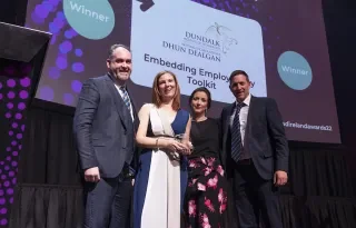 Left to Right: – Trevor Johnston, Head of Careers & Employability & Skills, at Queens University, Belfast, Catherine Staunton, Head of Careers & Employability, DkIT and Project Lead, Dr Michelle Cowley Cunningham, Project Researcher. Anthony Murray, Employability Advisor, DkIT