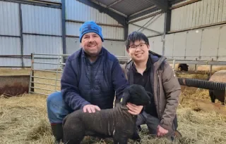 4.      Ethel Farm Ltd – Gerard Reaburn (Business Development at CREDIT Technology Gateway) and Wai Hong Keet (Engineering Technologist at CREDIT Technology Gateway) and lambing success 