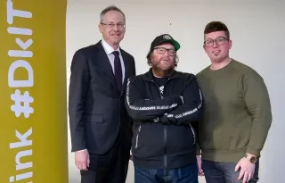 DkIT President, Michael Mulvey, PhD, John Moore, Lorcan Dunne