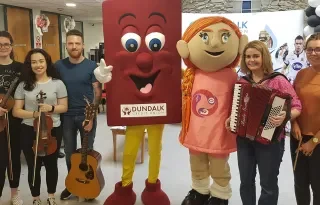 DkIT Performers at the #FleadhFeverSession in Dundalk Credit Union in July 2018