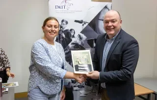 Abby Murphy: Outstanding Contribution to Creative Media Research with lecturer Ronan Lynch