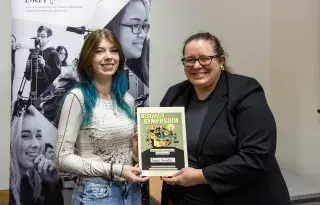 Yasmin Hanratty: Outstanding Contribution to Drama Research with lecturer Kayla Rush