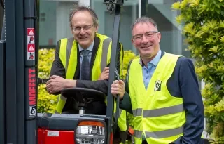 Pictured (L-R) are Paul Rogan, Director Business Control, TMFL Product Business and DkIT President Michael Mulvey, PhD, at the MOU signing to launch a new DkIT-Cargotec Engineering Partnership Agreement in the Cargotec HQ in Dundalk. [Photo: Ciara Wilkinson]