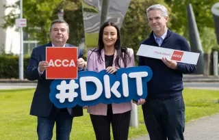 Shane Hill, Head of Department of Management and Financial Studies; Michelle O’Reilly, ACCA Ireland Business Development Manager and Pat O’Neill, Programme Director BA (Hons) in Accounting and Finance