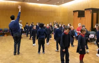 School Children Celebrating Seachtain na Gaeilge at DkIT