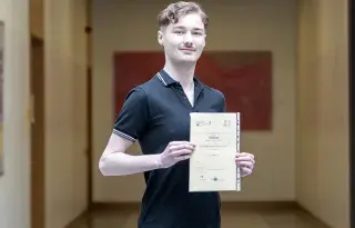 Arts student Liam McCourt
