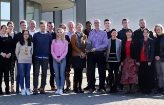 Staff and Students of the MBS in Entrepreneurship & Marketing Celebrate their Education Award for the second year running.