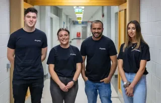 The 4 students are Andrine Mendez, Elizabeth Ruane, Claudia Gradinariu and Oisin Finn
