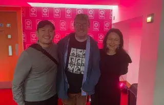 Animation students with Jackie Toal, Programme Director