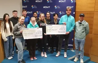 Business students who raised money for Make-A-Wish and SOSAD