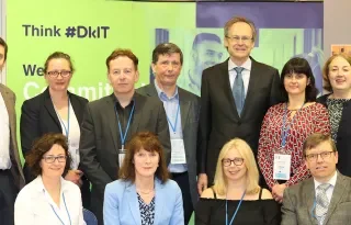 Pictured from left are: George Porter, Chief Financial Officer, SciFest; Dr. Edel Healy, Head of School of Health & Science, DkIT; Michael Mulvey, PhD, President DkIT; Dr. Siobhan Jordan, Programme Director for BSc in Sustainable Agriculture, DkIT and Dr. Arjan Van Rossum, Head of Dept. Applied Sciences DkIT. Photo Credit: Ciara Wilkinson