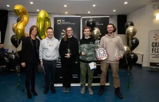  Dr. Janice O’Connell (Head of Dept of Information Technology, TUS), Dr Liam Noonan (Event organiser), Ryan Habis (DkIT ACM Chairperson) , Jiri Uhlir (DkIT team) and Samuel Sukovsky (DkIT team).