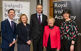 Mr William Parnell, Assistant Secretary General from the Department of Rural and Community Development; Professor Colette Henry, Head of Department of Business Studies at DkIT; Mr Michael Mulvey, PhD, DkIT President; Professor Áine Hyland, MRIA and Dr. Felicity Kelliher of Waterford Institute of Technology pictured at the North East Rural Conversation in DkIT.