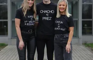 Katie Ryan (SU Vice President of Welfare and Equality), Christopher (Chacho) O’Neill  (SU President), Caitlin Connor (SU Vice President for Student Engagement)