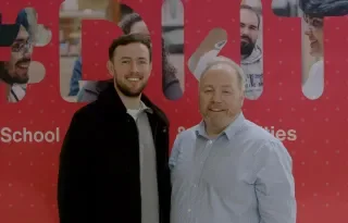 Stefan McEnteer with Kevin Burns, Head of Department